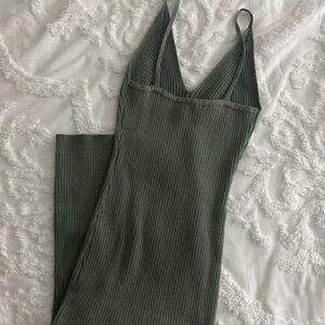 Princess Polly Olive Ribbed Knit Top